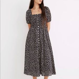 EUC Madewell Lucie Midi Smocked Button Front Dress in Sweet Floral medium